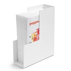 POPPIN White Acrylic Magazine File Holder
